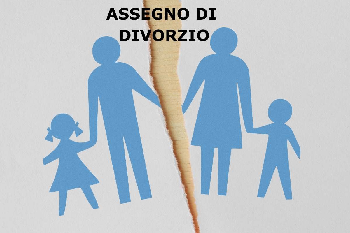 sagome famiglia strappata scritta assegno divorzio