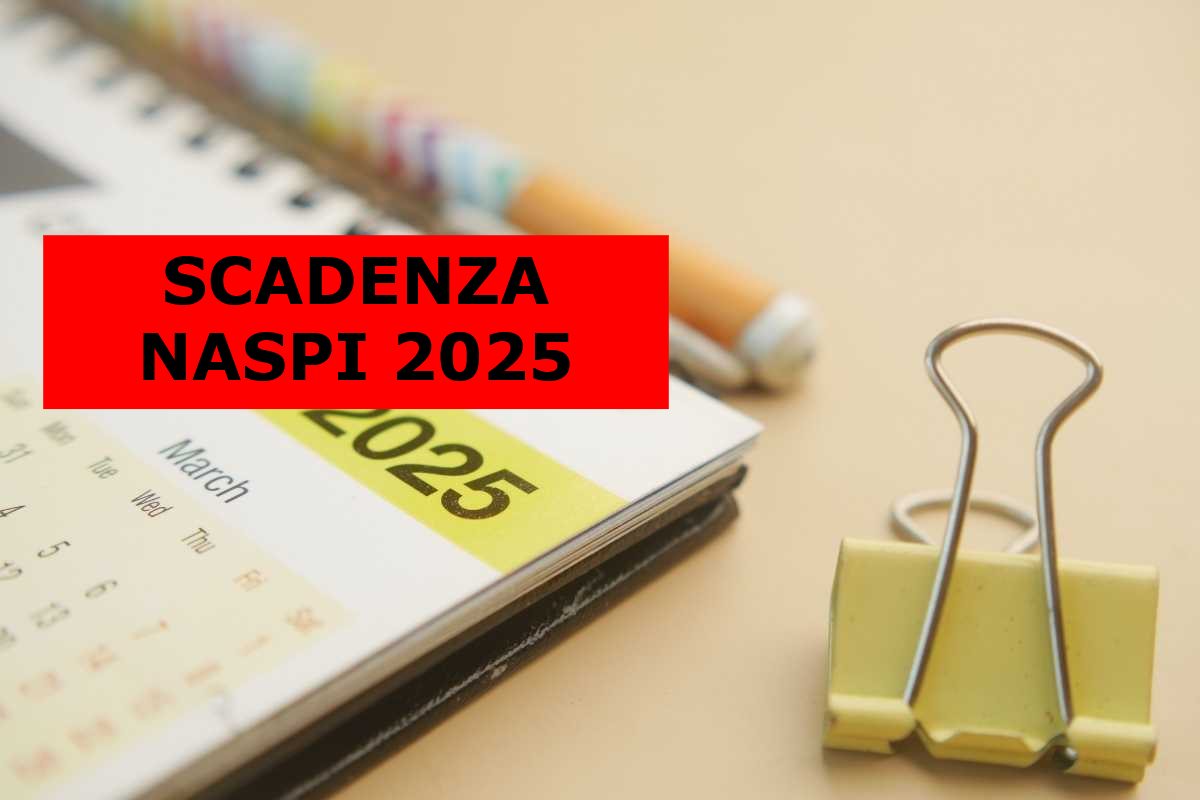 calendario 2025, scritta scadenza naspi 2025